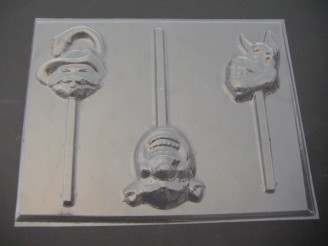 395sp Shreek and Friends Chocolate or Hard Candy Lollipop Mold